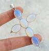 Opalite Gemstone 925 Sterling Silver Plated Gifted Cross Shape Pendant Jewelry NST-J2H18182