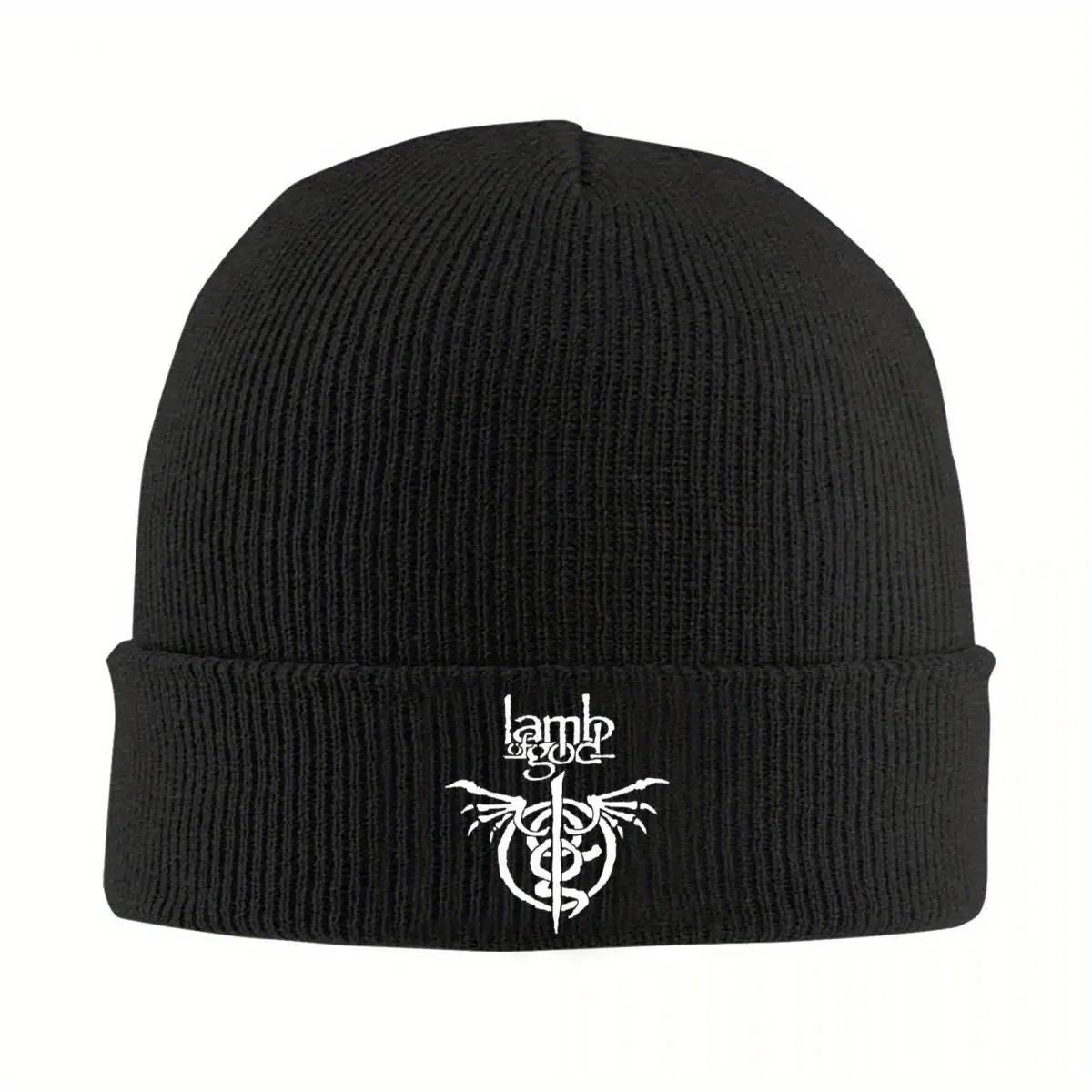 

Lamb Of God Bonnet Hats rock Beanie Hats Design Knitted Hat Autumn Winter Funny Unisex Adult Kpop Head Wrap Cap