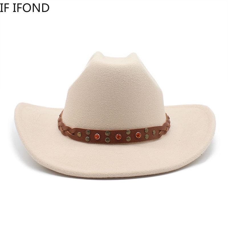 Vintage Black Western Cowboy Hats For Men 2023 Autumn Winter Curved Brim Cowgirl Jazz Hats Cloche Sombrero Hombre Caps