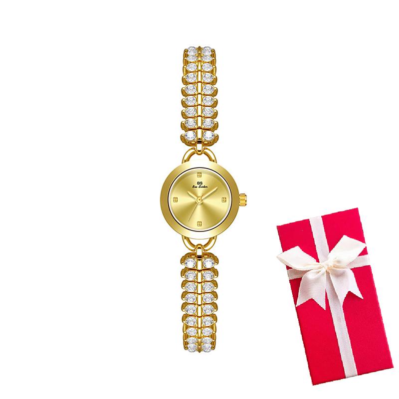 Women Bracelet Watch Top Brand Luxury Women Gold Small Dial Watch Rhinestone Ladies Wrist Watches Gift For Girlfriend Wife