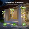 2 Pcs Solar Artificial Vines Hanging Light LED Fairy Lights Fake Butterfly Flower Decor Waterproof Garden Patio Festive