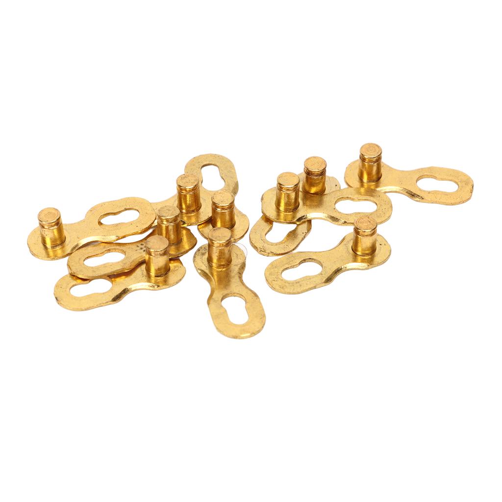10 Pair Bike Chain Connector 10 Speed Chain Link Connector Bike Chain Repair Tool for Road Mountain Bikes Golden