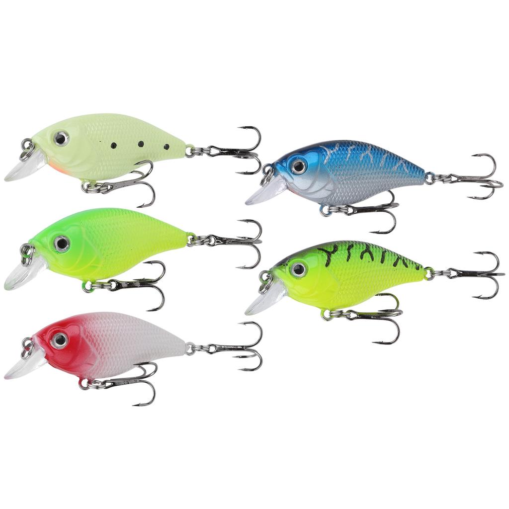 5Pcs Fishing Lure Set Artificial Colorful Little Fat Fish Bait Kit Fishing Accessory