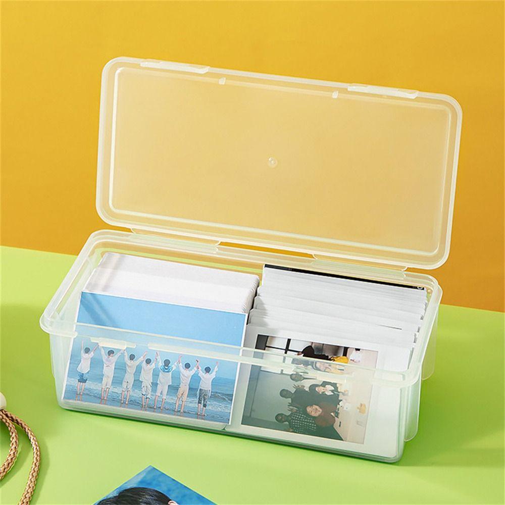 Clear Container Idol Photo Storage Box Transparent Card Collection Organizer  Photocards Case