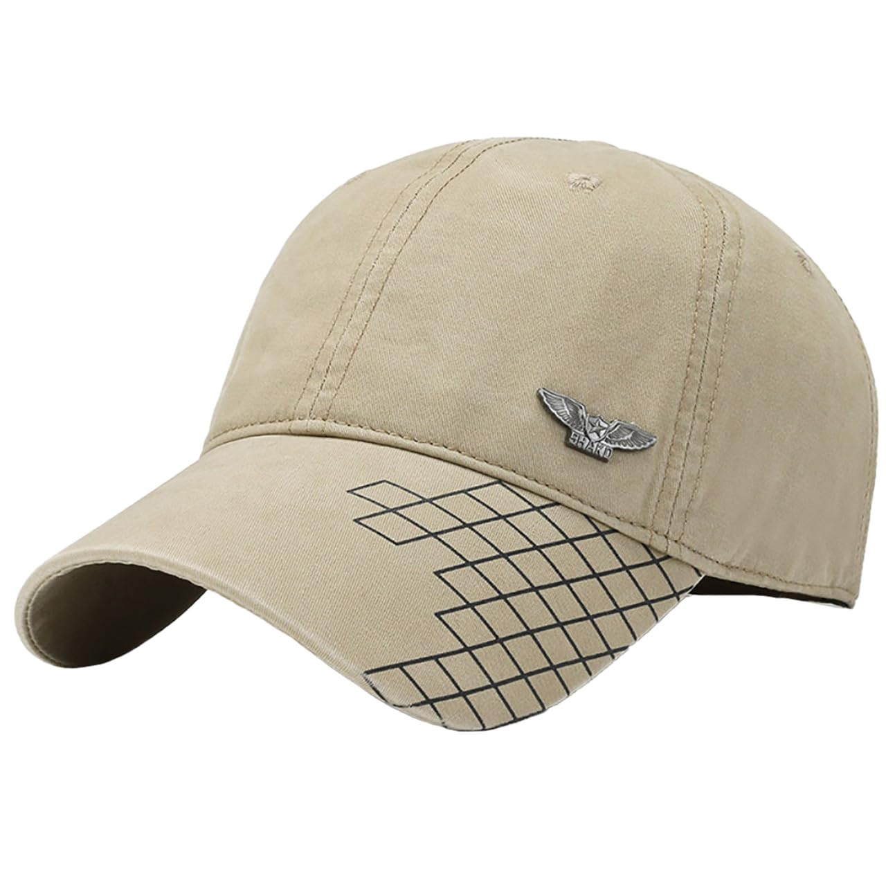 

Soft CZA063 [White Fang] Cap, Embroidered, Printed, Cool, Casual, Men s, Women s, (Khaki)
