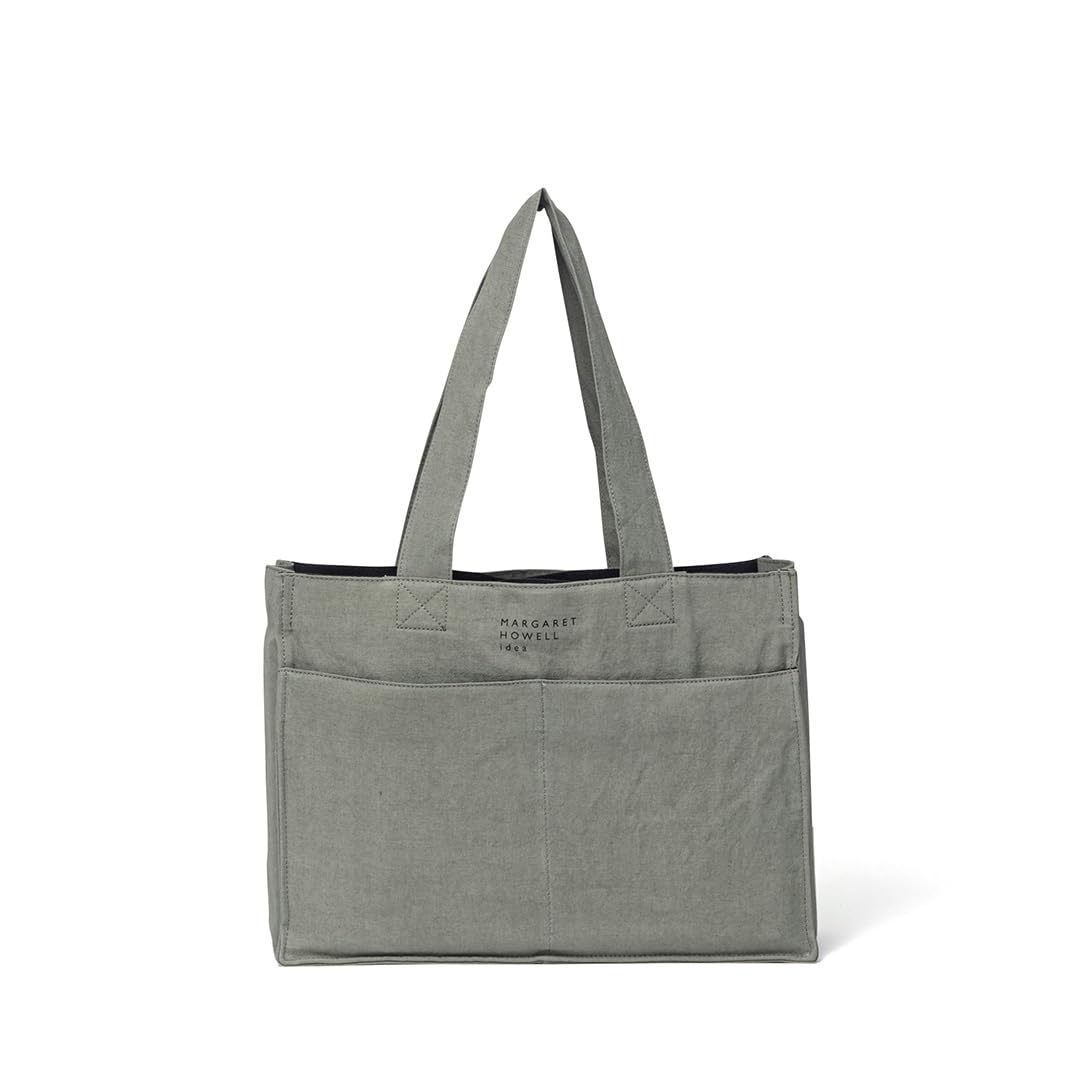 

Margaret Howell Idea Tote Bag Loose Tote Bag with Front Blue [Cranbourne] Cotton, Pocket, MHLH5HH1, Gray, Women s