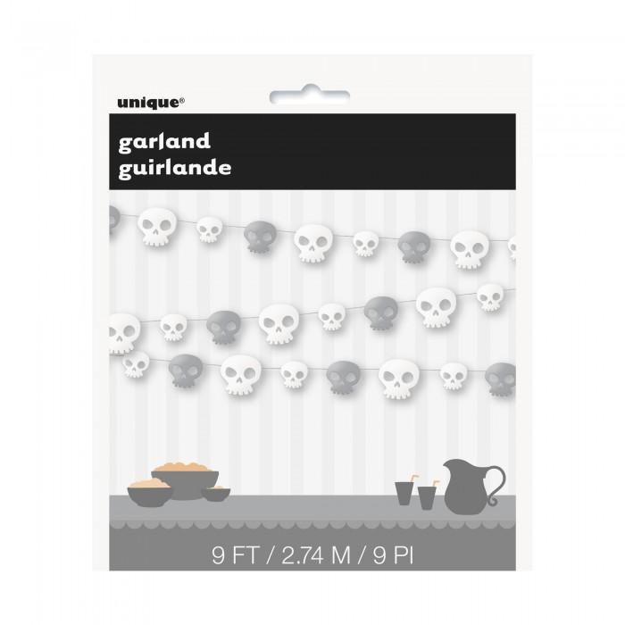 Unique Party Paper Skulls Halloween Garland