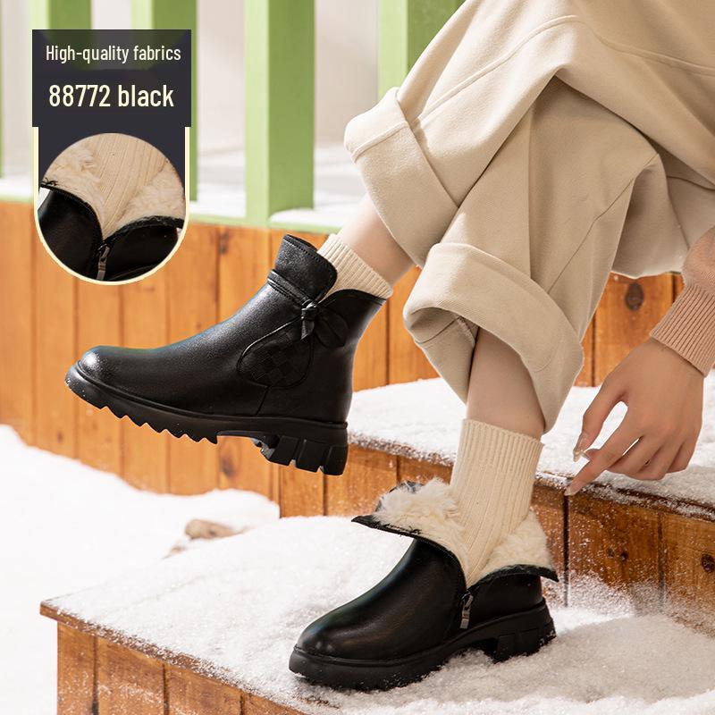 

Женские зимние ботинки слипоны из хлопка с флисовой подкладкой - мягкая подошва, толстый теплый флис, защита от холода и мороза. 37 чёрный