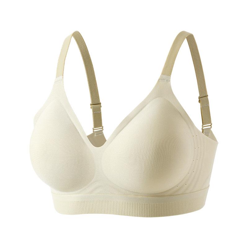 Seamless Bra Women's Seamless Bra Gathering Bra Soft-supported Underwear Invisible Bra Push Up Bra
