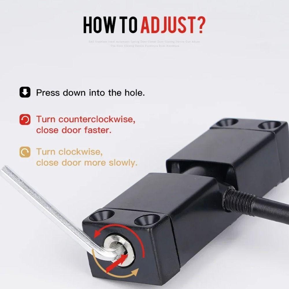 Aluminum Zinc Zinc Alloy Door Closing Hinge Wear Resist Spring Door Closer Automatic Door Closer Furniture
