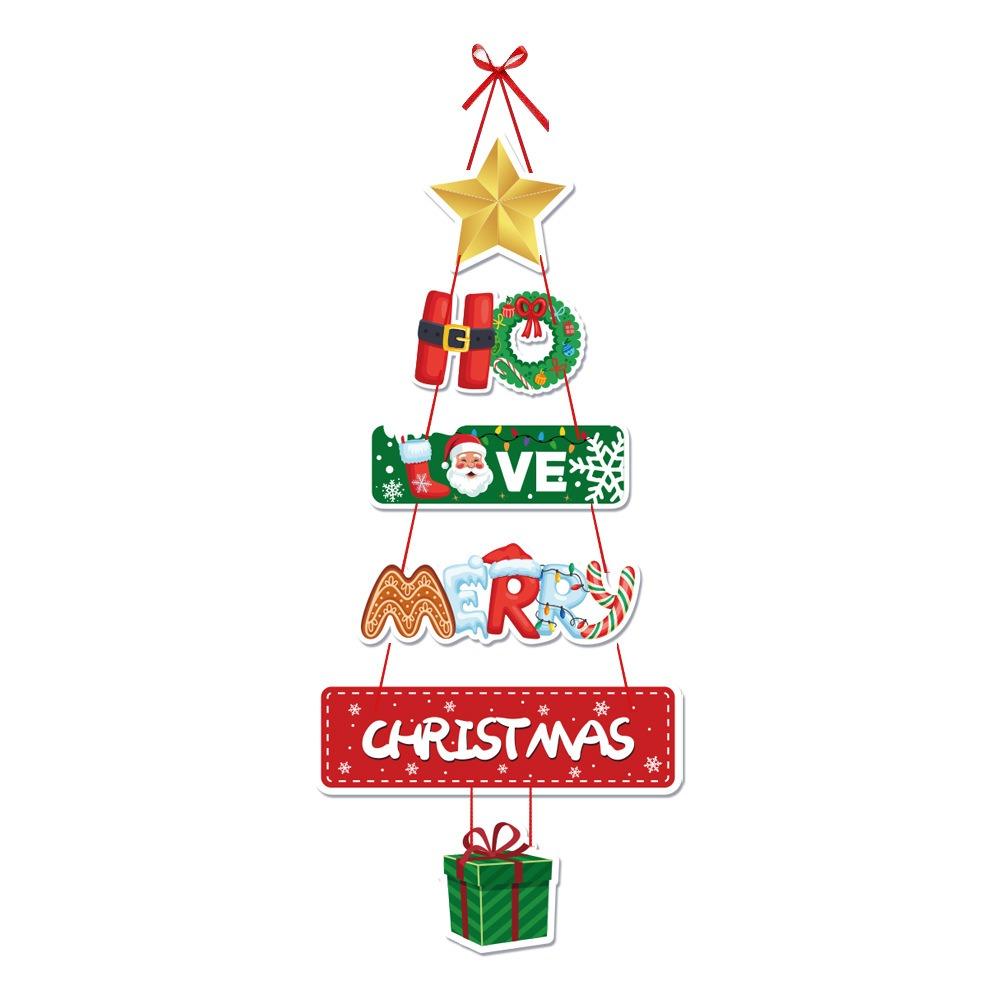 

Баннер для подвешивания на дверь на Рождество Санта Клаус Мультяшная занавеска на дверь с Санта Клаусом Праздничное украшение Style A