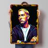 Ritratto di Eminem Pop Art Poster in Metallo Arte da Parete Personalizzato Lattine Retrò Vintage per Decorazione Estetica Stanza Bar Caffè