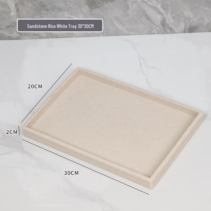 Qianzique Resin Sandstone Bathroom Organizer Tray