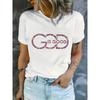 Camiseta Feminina Elegante Fé Cristã - DEUS É BOM Letras com Glitter e Design Brilhante, Gola Redonda Casual para IgreJA