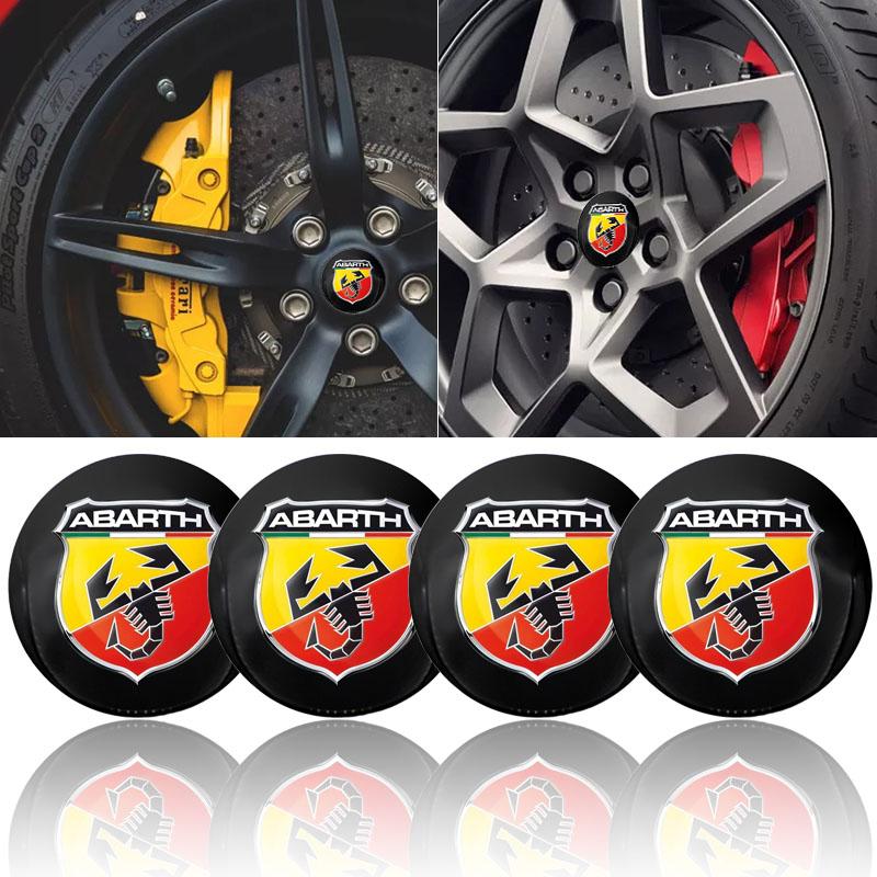 4pcs 56mm car wheel hub center cover logo sticker For Abarth FIAT Punto 500 Tipo Stilo Palio Bravo Doblo Panda Ducato