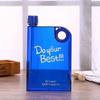 Bottiglia d'Acqua in Plastica Trasparente, Formato A5, Design Creativo, Design Piatto, Facile da Trasportare