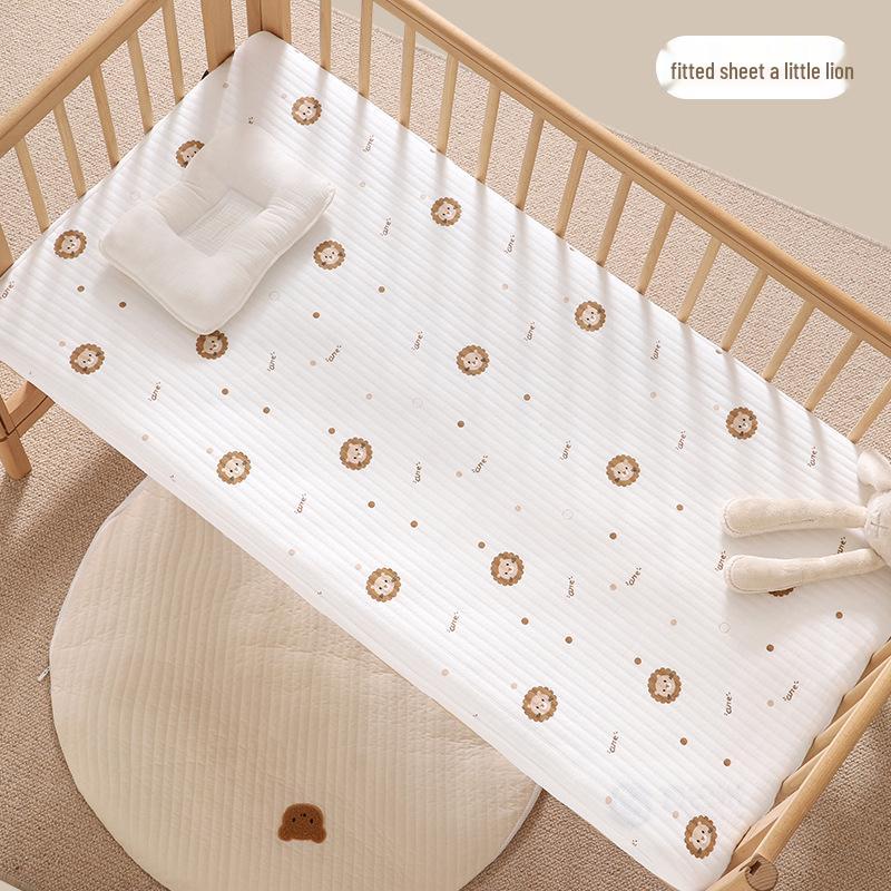 Rouxun Pure Cotton Patchwork Baby Crib Mattress Cover - All Seasons