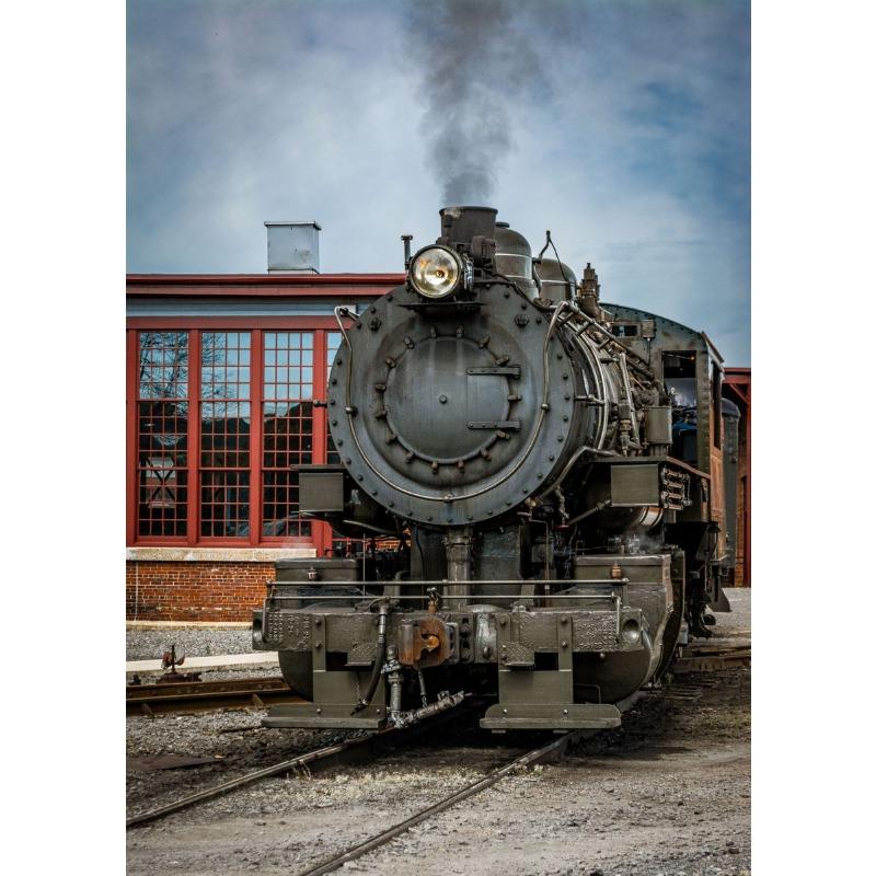 Vintage Cale Ferată Retro Cale Ferată Tren cu Aburi Locomotivă Peisaj Poster de Artă Pictură pe Pânză Imprimeuri de Perete Imagine Cameră Decor Acasă