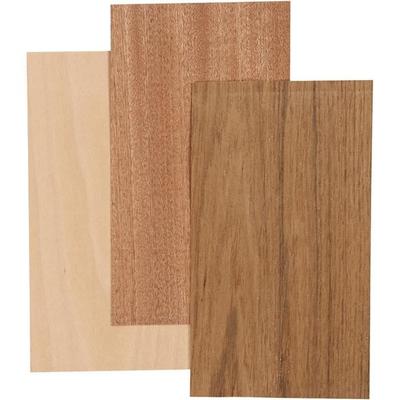 Support To Decorate - 31 - Wood Veneer - Brown - 12 X 22 Cm - 3 Pieces