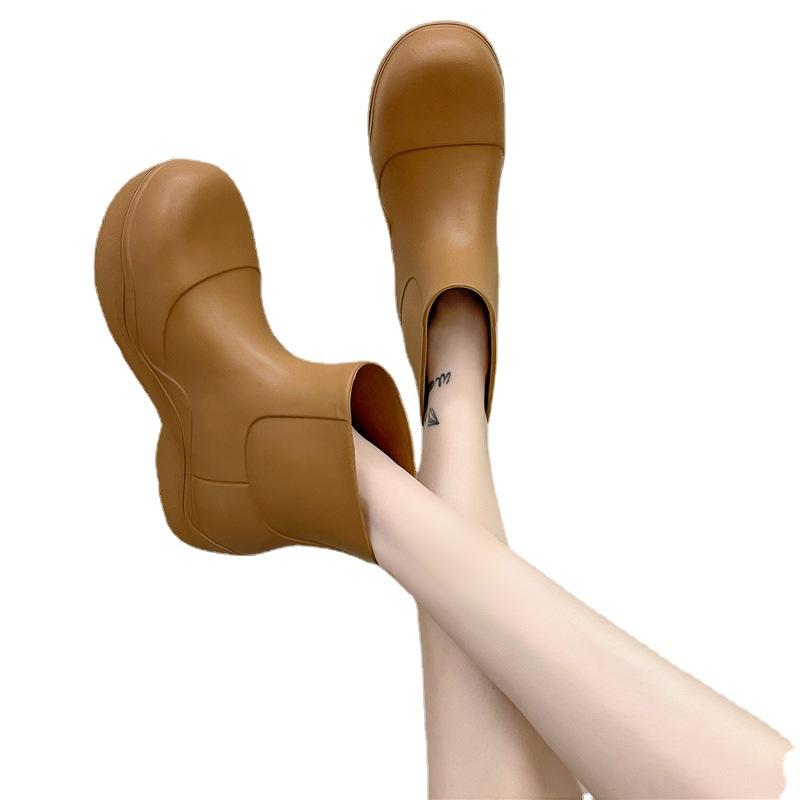 Damen Regenstiefel Kurze Stiefeletten Eva Rutschfest Abriebfest Bunt Wasserdicht 2022