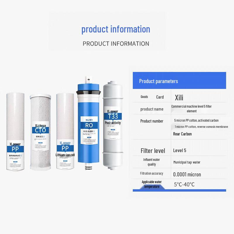 XILI WATER Commercial RO Water Purifier Filter Set