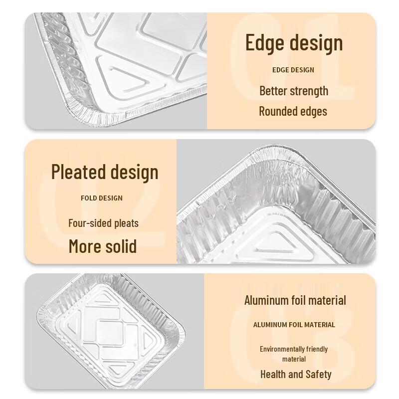 Faxilon 3.5L Aluminum Foil Baking Pans (10-Pack)
