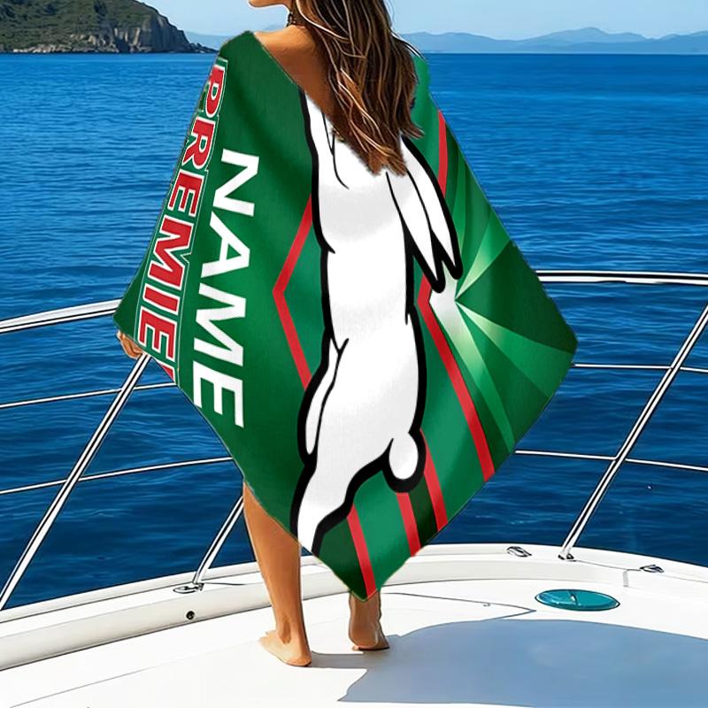 1pc Football23 Beach Towel with Custom Name, Beach/Swimming/Bath/Picnic/Camping Towel, Suitable for Seaside Beaches
