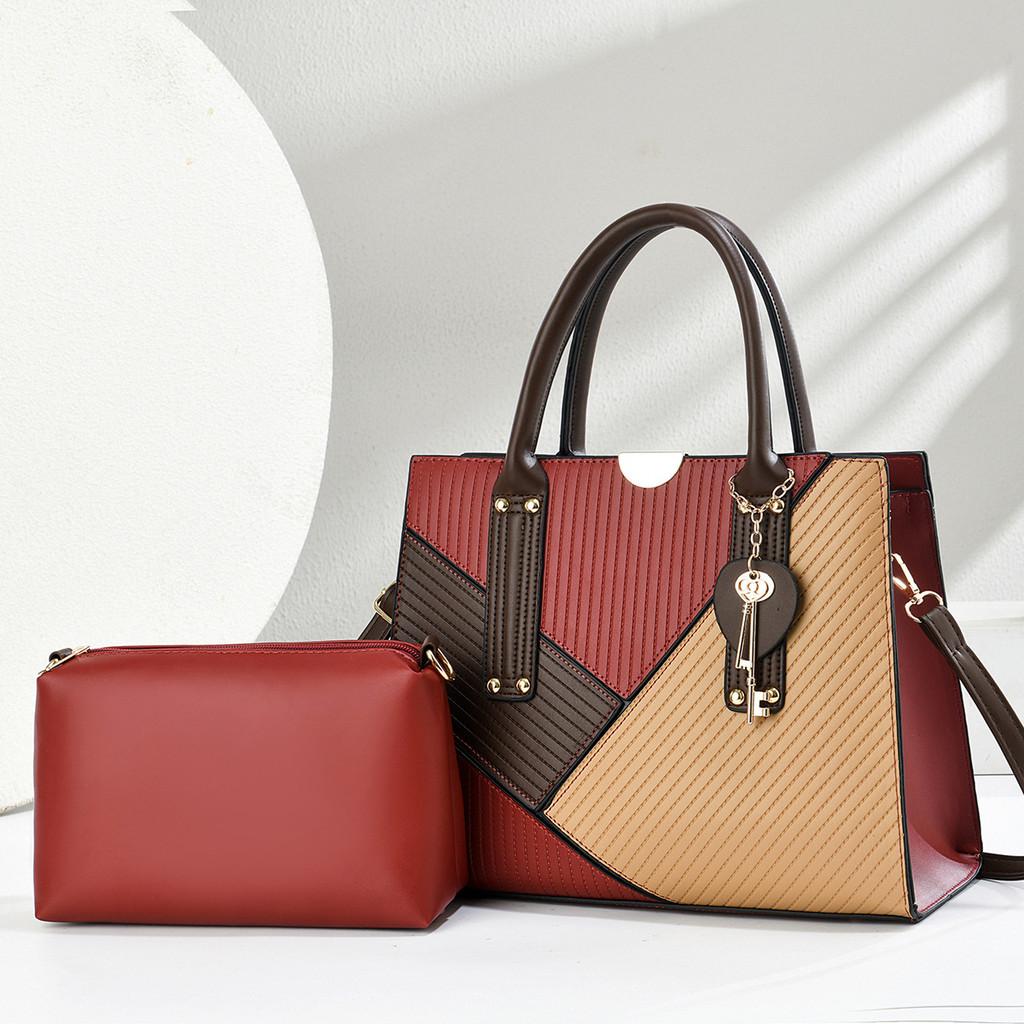 Pu Handbag With Metal Accents For Daily Office And Casual Wear