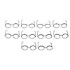 10Pcs Retro Mini Metal Round Doll Glasses Frame Lensless Miniature Eyewear Great For Plush Doll Decoration Accessories