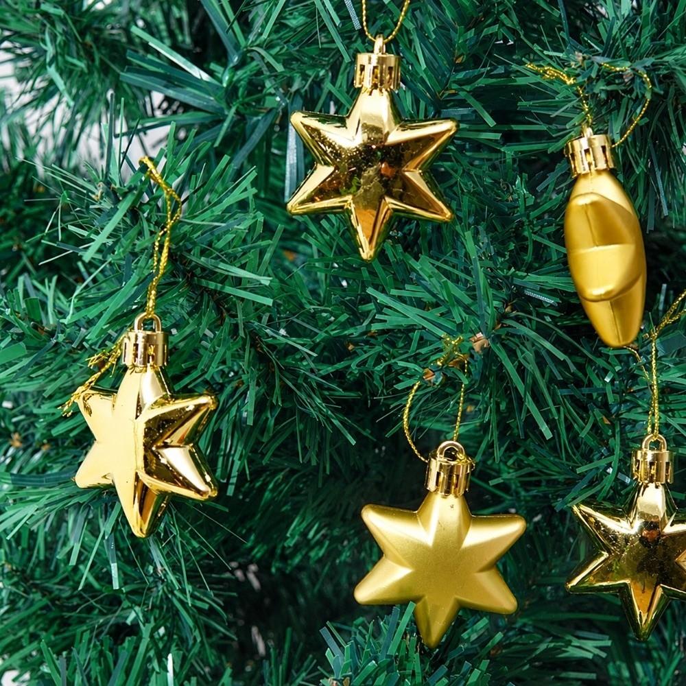 12Pcs Bright Heart Shape Christmas Ball Plastic Christmas Pendants New Year