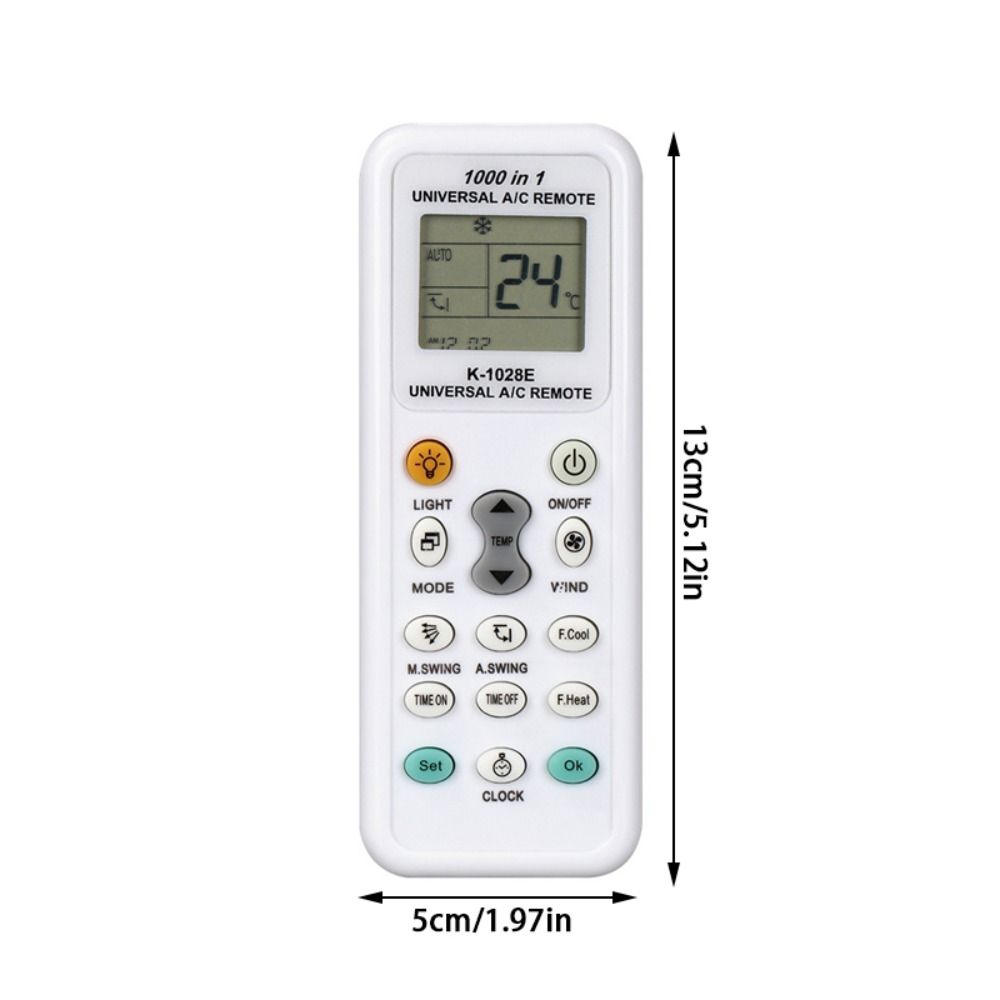 Durable Universal Air Conditioner Remote Control 1000 in 1 Low Power AC Controller K-1028E LCD Remote Control