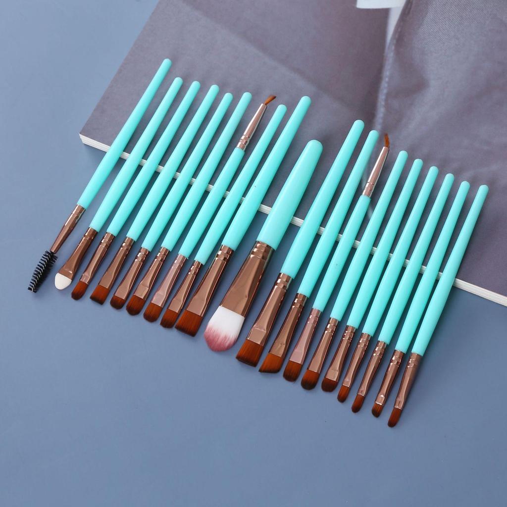 20-Piece Eye Brush Set: Eyeshadow & Foundation Brushes with 22 Colors