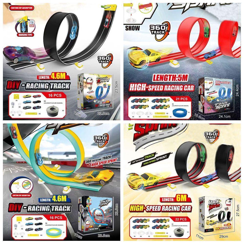 Assembly Flexible Race Track Toy Bendable Gravities Powered Racing Track Car Toy