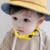 Baby Hat & Scarf Set 3Pcs Unisex Toddler Muslin Hat Pentagram Print Beanie Collar Scarf Infant Windproof Warm Headdress