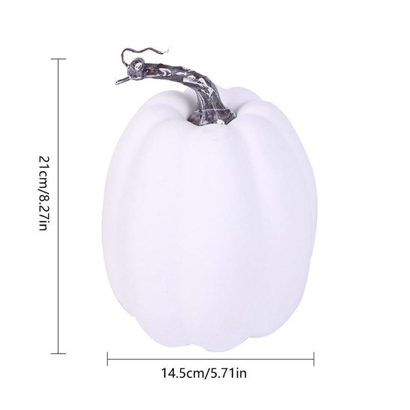 Artificial White Pumpkins for Photography Props Thanksgiving Parties Decorations, Foams Pumpkins for Basket Display