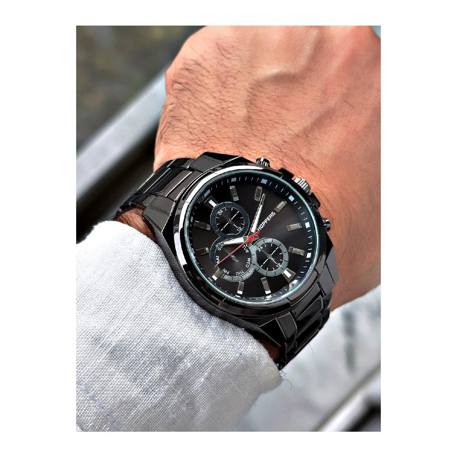 

Металлические мужские наручные часы нового сезона, гарантия продавца чёрный