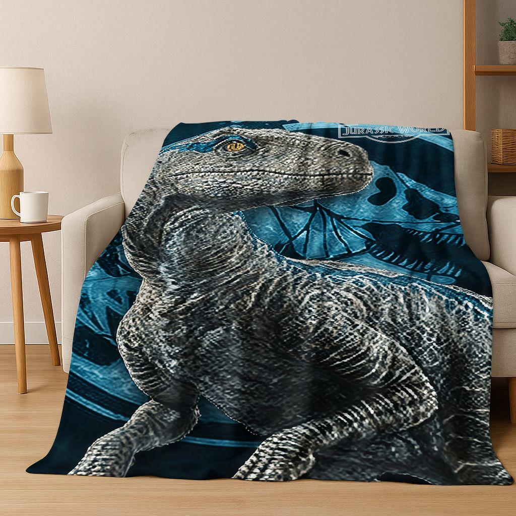 Classic Jurassic Park Dinosaur Movie Tyrannosaurus Rex Flannel Blanket,Cozy Soft Throw Blanket for Home Bedroom Bed Sofa Cover