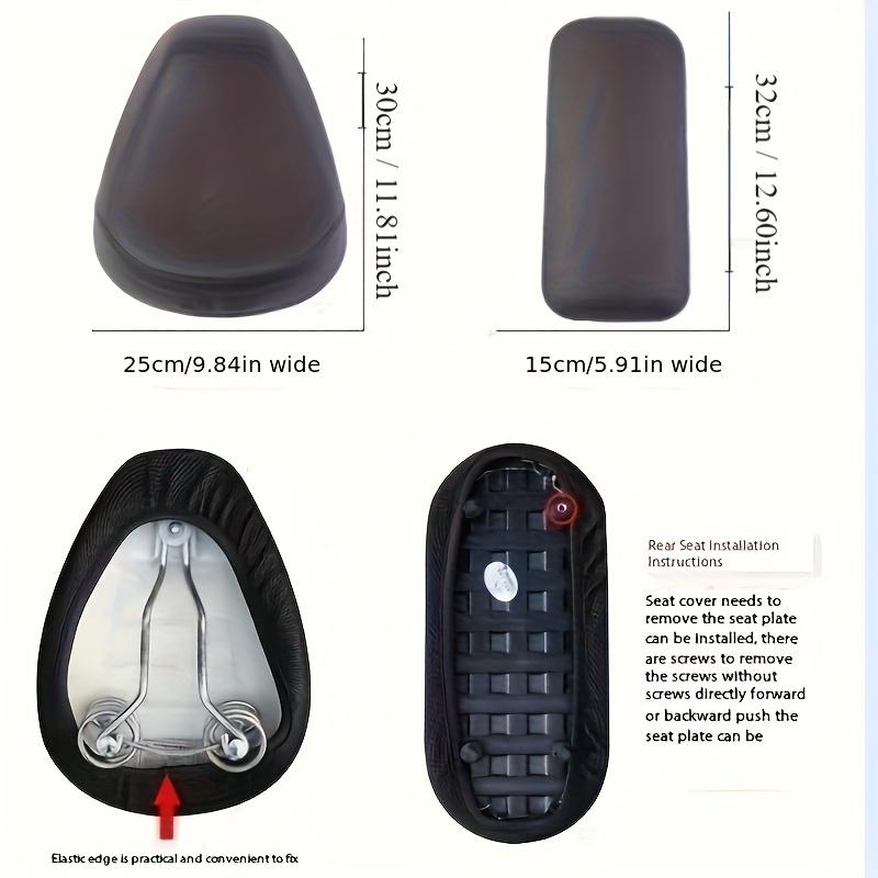 2pcs Waterproof & Sun-Protective Faux Leather Scooter Seat Covers Universal Fit, High-Elasticity for Electric Bikes and Scooters Accessories