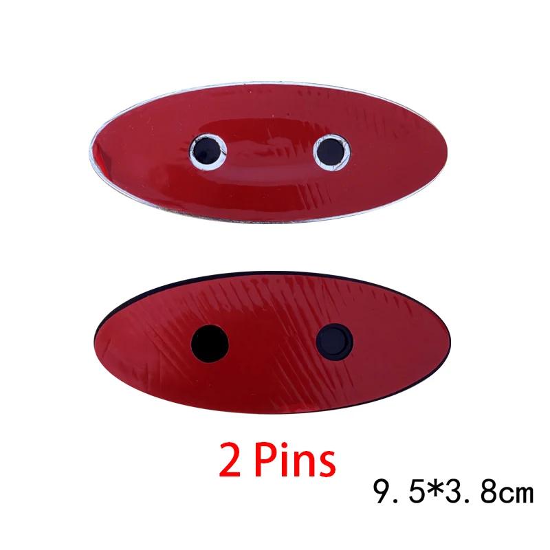 9.5cm 2Pins Auto Front Hood Emblem Rear Trunk Badge Decal Sticker For Ford Focus Mk2 Mk3 Fiesta Mk7 Ranger Mondeo Mk4 S-MAX Kuga