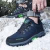 Anti-slip Men's Winter Sneakers Warm Outdoor Hiking Shoes Plush Casual Sports Shoes for Camping Climbing Trekking