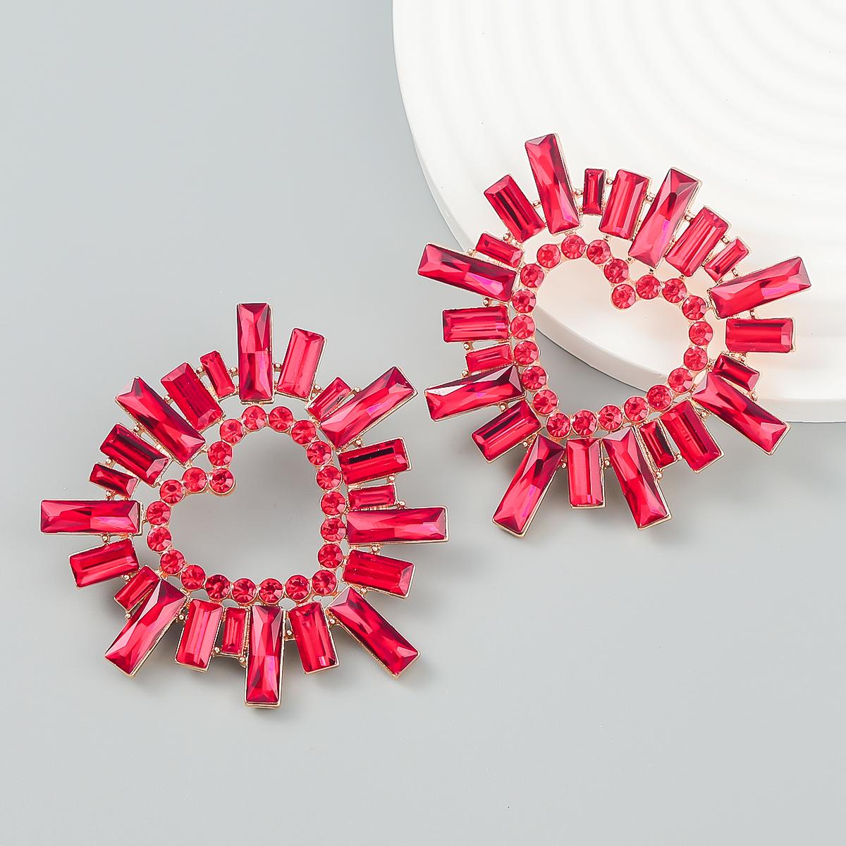 

Новая тенденция, висячие серьги с блестящими стразами и цветком для женщин, свадебные аксессуары, модные эффектные роскошные ювелирные серьги