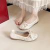 Women's shoes spring new hollow breathable single shoes women's bow Doudou shoes flat single shoes