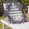 2pcs Fake Morning Glory Garlands, 5.9ft Artificial Flower Vine, Hanging Eucalyptus Vine for Wall, Party, Wedding Arch, Floral Decor, Home Ceremony