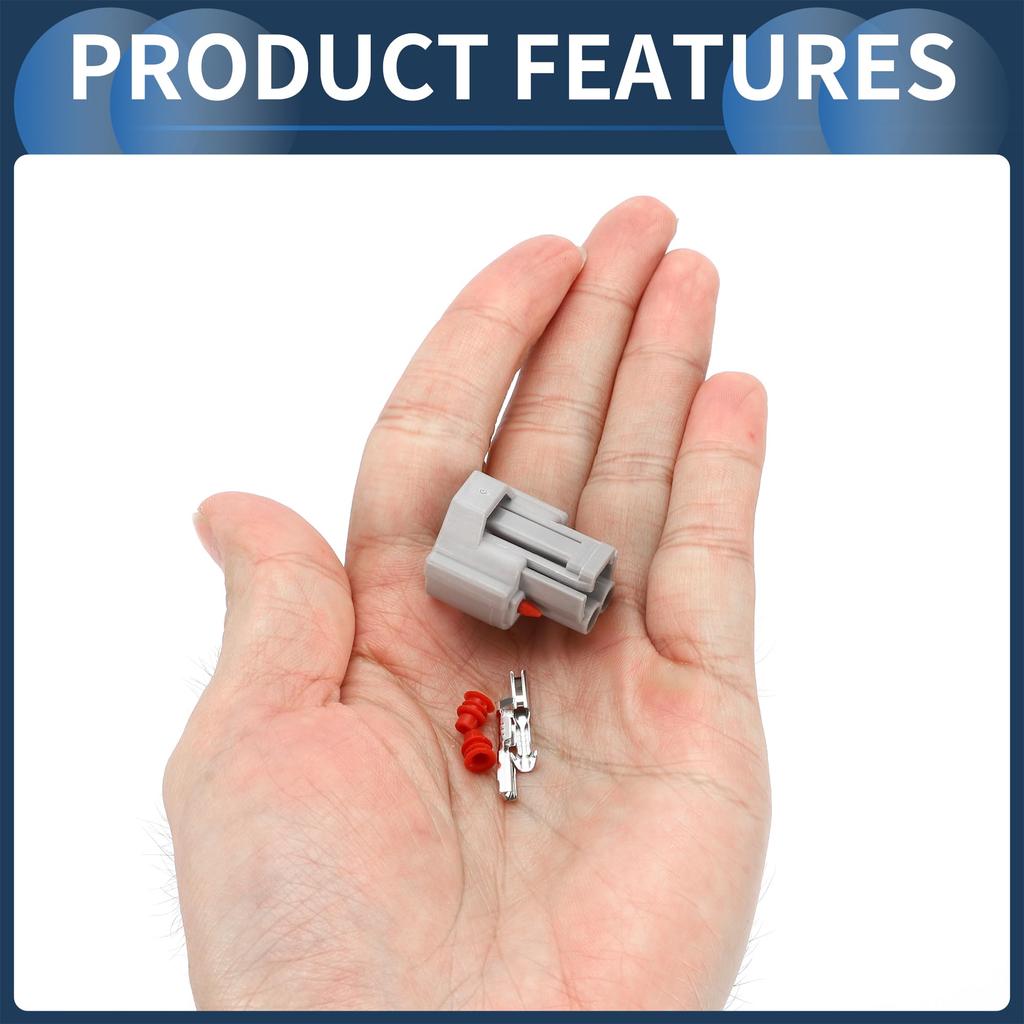 INFINAUTO 2 Pin Fuel Injector Waterproof Connector Plug 2mm Series