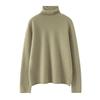 Stacked Collar Curled Cashmere Sweater for Women In Autumn and Winter 100 Pure Cashmere Comfortable Fit Pullover Sweater Seamless Integrated Sweater