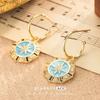 French Medieval Jewelry Exquisite Temperament Retro Earrings Niche Design High-end Earrings Fashion Light Luxury Blue Stars