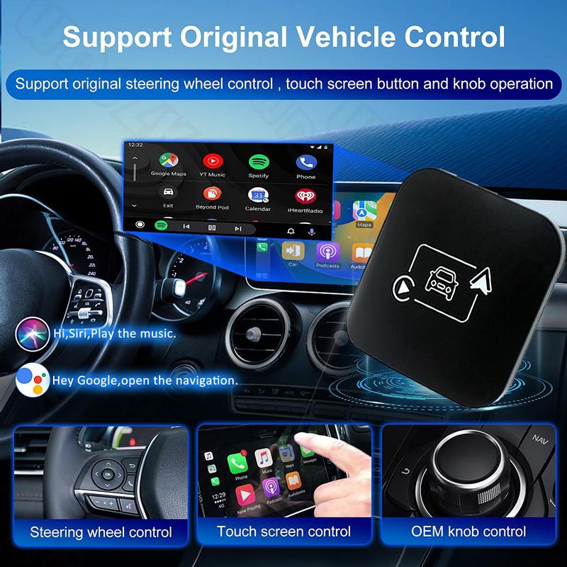 Universal Car Wireless Carplay Box Wireless Android Auto 2IN1 Adapter For Toyota VW Golf Mazda Honda Peugeot Seat Fiat KIA