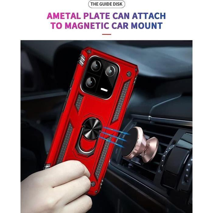Skyddsskal - Xiaomi - 14 - Röd - Hårt - 360° metallstöd