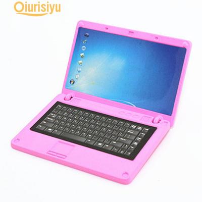 Delicate Dollhouse Mini Laptop Notebook Dollhouse Miniature Accessories Black