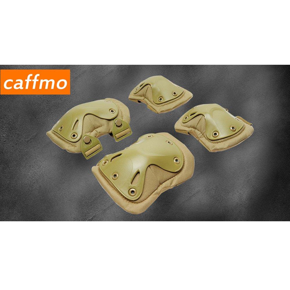 Caffmo Ellenbogen- und Knie-Knie-Ellenbogen-Knie- und Ellenbogenschützer für und Erwachsenen-Schutzschützer, Protektoren, Polster, Polster, 4-teiliges Set, Fahrräder, Skifahren,